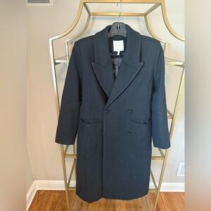 Avec Les Filles Black wool blend coat